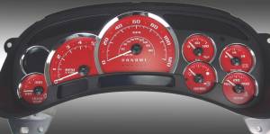 US Speedo Custom Gauge Face; MPH; Red; 2006-2007 Chevrolet/GMC Truck & SUV | PLK064D5