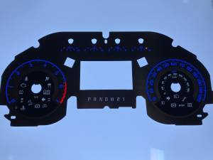 US Speedo Custom Gauge Face; MPH; B-Blue; 2015-2019 Ford F150 XLT | SSF154B