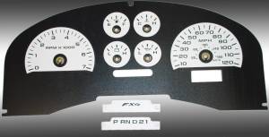 US Speedo Custom Gauge Face; MPH; White; 2007-2008 Ford F150 FX4 | FX4070