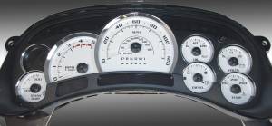 US Speedo Custom Gauge Face; MPH; White; 2006-2007 Chevrolet/GMC Truck & SUV | PLT120064D0