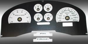 US Speedo Custom Gauge Face; MPH; White; 2004-2006 Ford F150 FX4 | FX4040