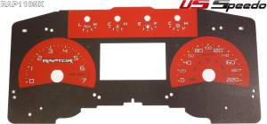 US Speedo Custom Gauge Face; KMH; Red; 2011-2014 Ford F150 Raptor | RAP1105K