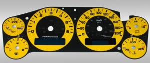 US Speedo Custom Gauge Face; MPH; Yellow; 2007-2013 Chevrolet/GMC Truck & SUV | 9001200733