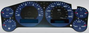 US Speedo Custom Gauge Face; MPH; Blue; 2007-2013 Chevrolet/GMC Truck & SUV | 9001200744