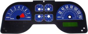 US Speedo Custom Gauge Face; MPH; Blue; 2005-2009 Ford Mustang GT | MUS0864