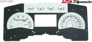 US Speedo Custom Gauge Face; MPH; White; 2011-2014 Ford F150 Raptor | RAP1100