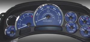 US Speedo Custom Gauge Face; MPH; Blue; 2006-2007 Chevrolet/GMC Truck & SUV | PLT120064D4