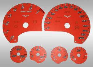 US Speedo Custom Gauge Face; MPH; Orange; 2007-2010 Chevrolet Corvette C6 Z06 | C60839