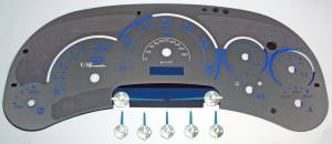 US Speedo Custom Gauge Face; MPH; B-Blue; 2003-2005 Chevrolet/GMC Truck & SUV | SSGM05B