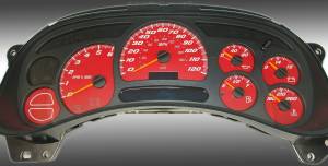 US Speedo Custom Gauge Face; MPH; Red; 2003-2005 Chevrolet/GMC Truck & SUV | SS1200535