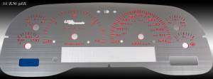 US Speedo Custom Gauge Face; MPH; R-Red; 1998-2002 Dodge Ram Diesel | SSRM98R