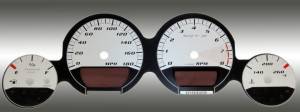 US Speedo Custom Gauge Face; MPH; Silver; 2005-2009 Dodge Magnum/Charger/Challenger SRT | MAG072