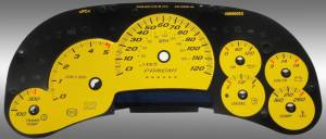 US Speedo Custom Gauge Face; MPH; Yellow; 2006-2007 Chevrolet/GMC Truck & SUV | SS120064D3