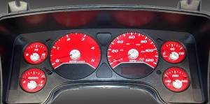 US Speedo Custom Gauge Face; MPH; Red; 2006-2022 Dodge Ram Diesel | RAM055