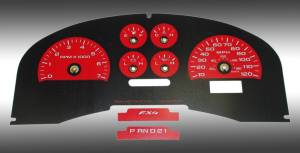 US Speedo Custom Gauge Face; KMH; Red; 2004-2006 Ford F150 FX4 | FX4045K
