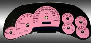 US Speedo Custom Gauge Face; MPH; Pink; 2003-2005 Chevrolet/GMC Truck & SUV w/trans temp | SS1200548