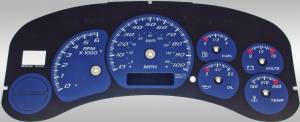 US Speedo Custom Gauge Face; MPH; Blue; 1999-2002 Chevrolet/GMC Truck & SUV | CK1000234