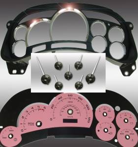 US Speedo Custom Gauge Face; MPH; Pink; 2003-2005 Chevrolet/GMC Truck & SUV w/trans temp | PLT120054LED8