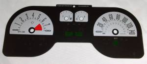 US Speedo Custom Gauge Face; MPH; Silver; 2005-2009 Ford Mustang GT | MUS0842