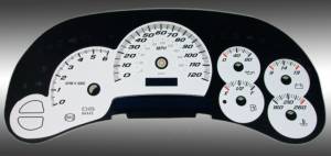 US Speedo Custom Gauge Face; MPH; White; 2003-2005 Chevrolet/GMC Truck & SUV | SS1200530