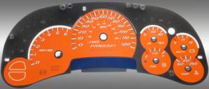 US Speedo Custom Gauge Face; MPH; Orange; 2006-2007 Chevrolet/GMC Truck & SUV | SS1200639