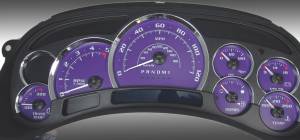 US Speedo Custom Gauge Face; MPH; Purple; 2006-2007 Chevrolet/GMC Truck & SUV | PLK064D7