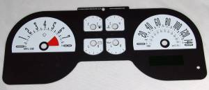 US Speedo Custom Gauge Face; MPH; White; 2005-2009 Ford Mustang GT | MUS0860