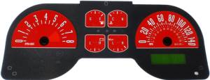 US Speedo Custom Gauge Face; MPH; Red; 2005-2009 Ford Mustang GT | MUS0865