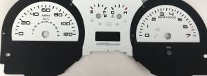 US Speedo Custom Gauge Face; MPH; White; 2010-2012 Ford Mustang | MUS16400