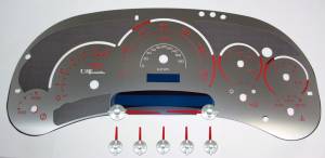 US Speedo Custom Gauge Face; MPH; R-Red; 2003-2005 Chevrolet/GMC Truck & SUV | SSGM05R