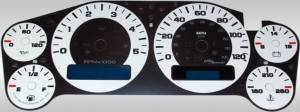 US Speedo Custom Gauge Face; MPH; White; 2007-2013 Chevrolet/GMC Truck & SUV | 9001200740