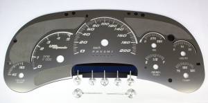 US Speedo Custom Gauge Face; MPH; W-White; 2006-2007 Chevrolet/GMC Truck & SUV | SSGM13W