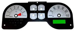 US Speedo Custom Gauge Face; MPH; Silver; 2005-2009 Ford Mustang | MUS0662