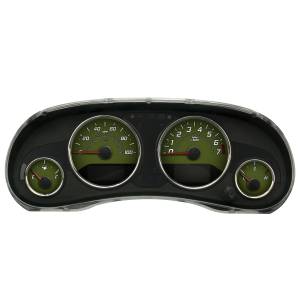 US Speedo Custom Gauge Face; MPH; 13-Mil Green; 2015-2018 Jeep Wrangler | WRA1713