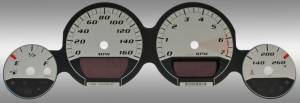 US Speedo Custom Gauge Face; MPH; Silver; 2005-2009 Dodge Magnum/Charger/Challenger RT | MAG082