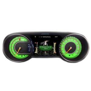 US Speedo Custom Gauge Face; MPH; Green; 2018-2022 Jeep Wrangler/Gladiator | WRA18JL11