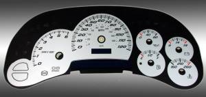 US Speedo Custom Gauge Face; MPH; Silver; 2003-2005 Chevrolet/GMC Truck & SUV | SS1200532