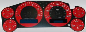 US Speedo Custom Gauge Face; MPH; Red; 2007-2013 Chevrolet/GMC Truck & SUV | 9001200745
