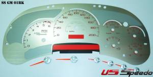 US Speedo Custom Gauge Face; KMH; R-Red; 2003-2005 Chevrolet/GMC Truck & SUV | SSGM01KR