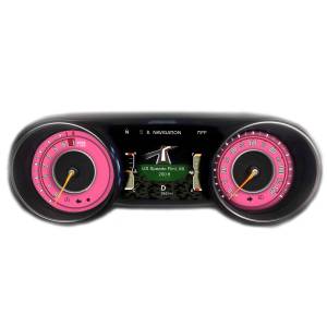 US Speedo Custom Gauge Face; MPH; Pink; 2018-2022 Jeep Wrangler/Gladiator JL SPORT | WRA18JLSPORT8