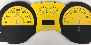 US Speedo Custom Gauge Face; MPH; Yellow; 2010-2012 Ford Mustang | MUS16403