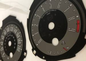 US Speedo Custom Gauge Face; MPH; Charcoal; 2015-2019 Ford Mustang | MUS1710