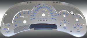 US Speedo Custom Gauge Face; MPH; B-Blue; 2006-2007 Chevrolet/GMC Truck & SUV | SSGM13B