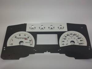 US Speedo Custom Gauge Face; KMH; White; 2011-2014 Ford F150 Raptor | RAP1100K