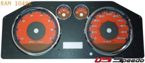 US Speedo Custom Gauge Face; MPH; Orange; 2009-2012 Dodge Ram Gas | RAM1049