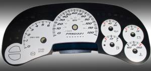 US Speedo Custom Gauge Face; MPH; White; 2006-2007 Chevrolet/GMC Truck & SUV | SS1200630