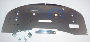 US Speedo Custom Gauge Face; KMH; B-Blue; 2004-2006 Ford F150 XLT | SSF05BK