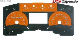 US Speedo Custom Gauge Face; MPH; Orange; 2011-2014 Ford F150 Raptor | RAP1109