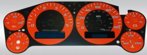 US Speedo Custom Gauge Face; MPH; Orange; 2007-2013 Chevrolet/GMC Truck & SUV | 9001200749