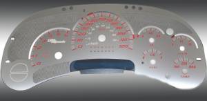 US Speedo Custom Gauge Face; MPH; R-Red; 2006-2007 Chevrolet/GMC Truck & SUV | SSGM11R